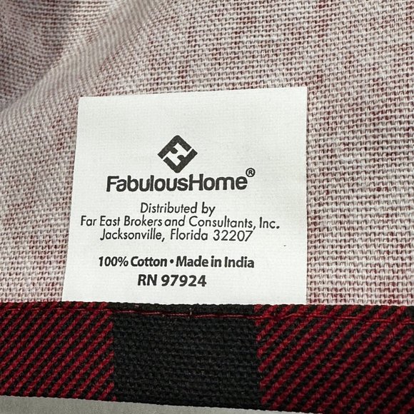 Fabulous Home 2 Pack Christmas Kitchen Towels Red Black Plaid One Plain Black - Picture 5 of 7